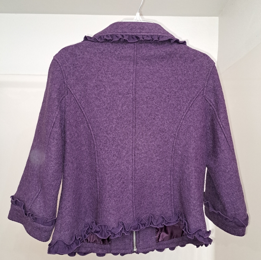 mac & jac Purple Ruffle Blazer - Picture 2 of 3
